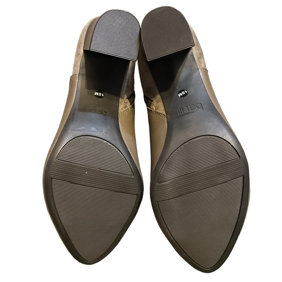 BAR III NIMBLE GREY LEATHER SUEDE ANKLE ZIP BUCKLE BLOCK HEEL BOOTIE - Picture 5 of 9